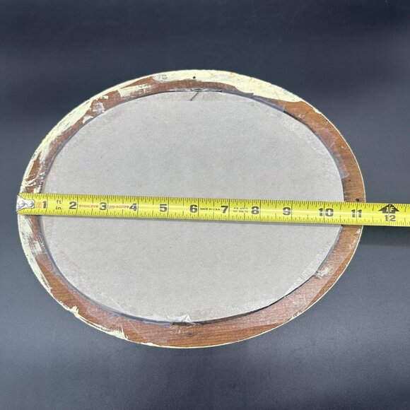 Vintage Baby Picture Convex Domed Glass Wooden Oval Frame Wall Hanging Decor - Picture 7 of 8